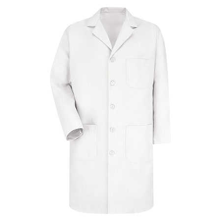 Lab Coat, Cotton Poplin/Polyester, 3 Pockets, Button