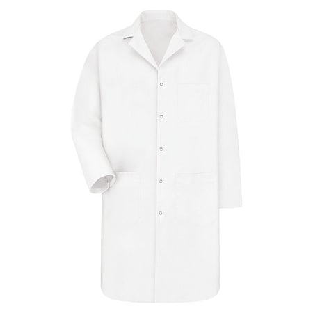 Lab Coat, Polyester/Combed Cotton, 3 Pockets, Snaps