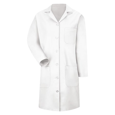 Lab Coat, Cotton Poplin/Polyester, 3 Pockets, Button