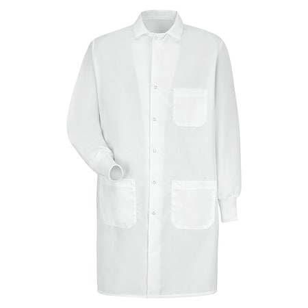 Lab Coat, Cotton Poplin/Polyester, 3 Pockets, Snaps