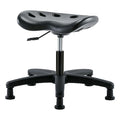 Tractor Stool, Polyurethane, Black, 16 in to 21 in Seat Height