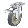 PlateCaster, Swivel, Polyurethane, 6 3/16"H