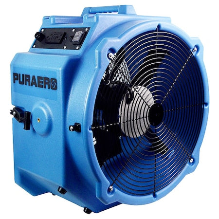 Axial Blower, Blue, Plastic, 21 in H