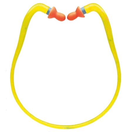 QB1HYG Disposable Vinyl Earplugs, Bell Shape, 27 dB, Orange