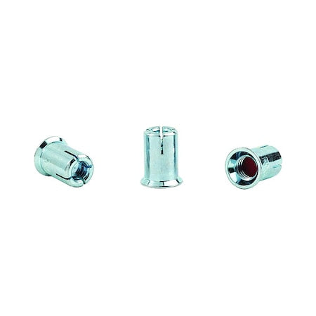 Multi-Set II Flanged Coil Thread Anchor, 1/2" Dia, 3/4" L, Steel Zinc Plated, 100 PK