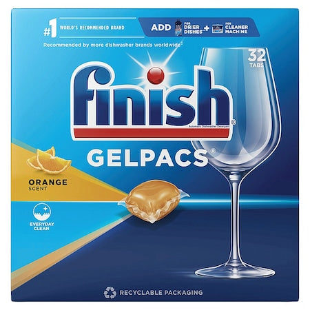 Dish Detergent Gelpacs, Orange Scent, PK32