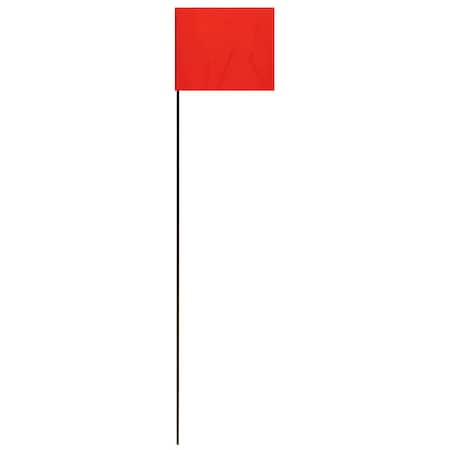 Marking Flag, Red, Vinyl, 21 in H, PK25