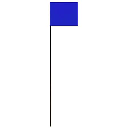 Marking Flag, Blue, Vinyl, 21 in H, PK25