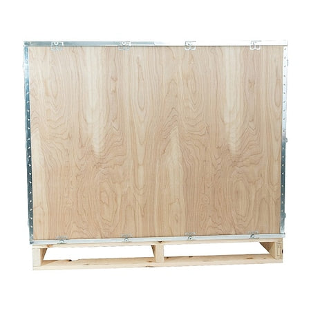 47 3/16 in x 42 1/2 in Shipping Crate, Brown, Steel, Plywood