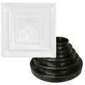 6 to 14 in Square Step-Down Diffuser, White