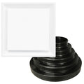 6 to 14 in Square Square Plaque Diffuser, White