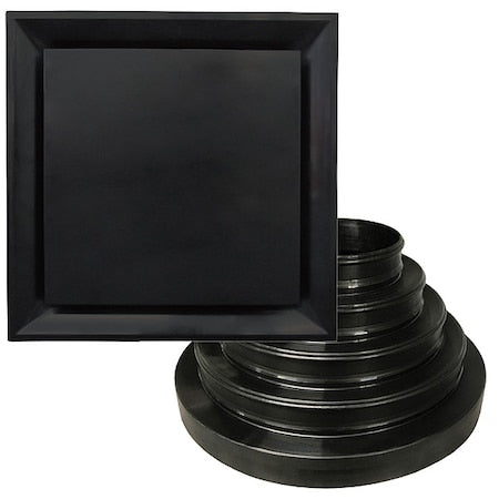 6 to 14 in Square Square Plaque Diffuser, Black