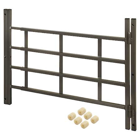 21 in., Black, Carbon Steel, Fixed 4-Bar Window Grill (Single Pack)