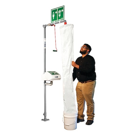 Safety Shower Test Kit, White, 11" D