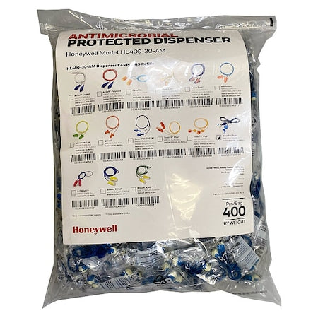 HL400 Earplug Dispenser Refill, Foam, Pod, 28 dB NRR, Corded