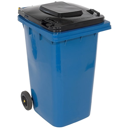 TH Series 64 gal Rectangular Outdoor Can, Blue, Lift Up, HDPE, 23 1/2 in