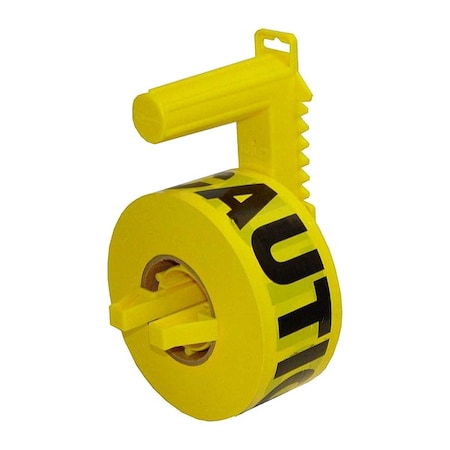Barricade Tape Dispensor, Yellow, 14 oz.