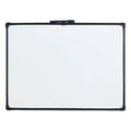 Dry Erase Board, Plastic, 16 in, 22 in, Vinyl Frame, White, Matte