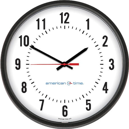 Clock,Plastic Case,Analog,13-1/4"" H,24V
