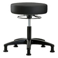 Desk Stool, Vinyl, Glides, BLK