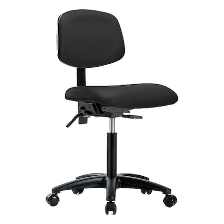 Medium Bench Chair Ergonomic Chair, No Arms, 21" to 28-1/4" Height, Vinyl, Colonial Blue