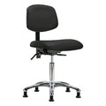 Medium Bench Chair Ergonomic Chair, No Arms, 21-1/2" to 29" Height, Vinyl, Black