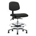 Medium Bench Chair Ergonomic Chair, No Arms, 21-1/2" to 29" Height, Vinyl, Black