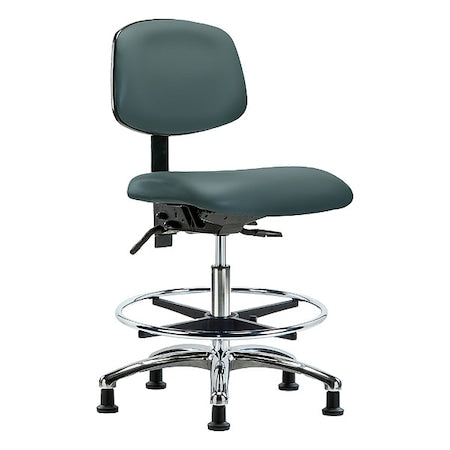 Medium Bench Chair Ergonomic Chair, No Arms, 21-1/2" to 29" Height, Polyurethane, Vinyl