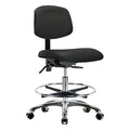 Medium Bench Chair Ergonomic Chair, No Arms, 21-1/2" to 29" Height, Vinyl, Black