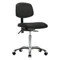 Medium Bench Chair Ergonomic Chair, No Arms, 21-1/2" to 29" Height, Vinyl, Black