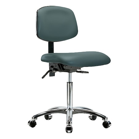 Medium Bench Chair Ergonomic Chair, No Arms, 21-1/2" to 29" Height, Polyurethane, Vinyl