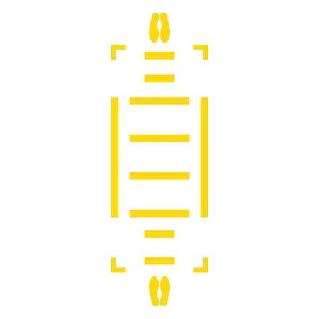 Floor Marking Tape, 3 in W, Yellow