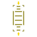 Floor Marking Tape, 3 in W, Yellow