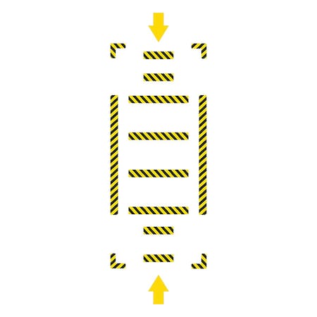 Floor Marking Tape, 3 in W, Yellow