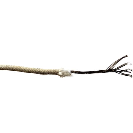 High Temp and High-Voltage Wire, TGGT, 10 AWG, Tan, Stranded, 600V AC, 10 ft