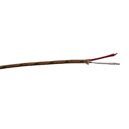 ThermocoupleWire, TypeJ, 20AWG, Brown, 100ft