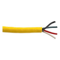 Portable Cord, SJTOW, 18 AWG, 4 C, Yellow, PVC, Stranded, 300V, 50 ft