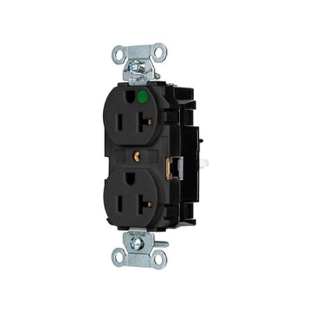 Straight Blade Receptacle, 5-20R, 20 A, 125V AC, 2 Pole, 3 Wire, Surface Mount, Grounded
