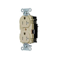 Duplex Straight Blade Receptacle, 5-20R, 20 A, 125V AC, 2 Pole, 3 Wire, Surface Mount, Grounded