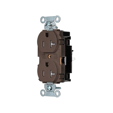 Straight Blade Receptacle, 5-20R, 20 A, 125V AC, 2 Pole, 3 Wire, Surface Mount, Grounded