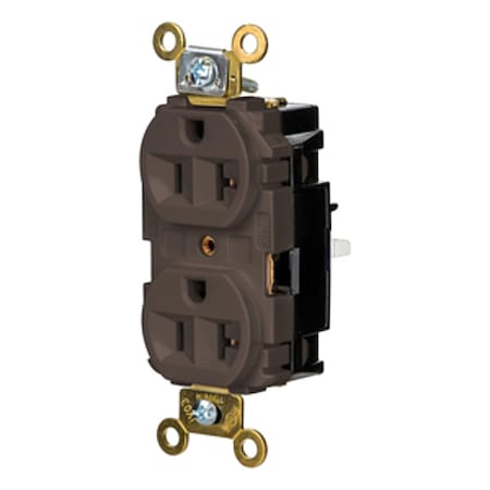 Straight Blade Receptacle, 5-20R, 20 A, 125V AC, 2 Pole, 3 Wire, Surface Mount, Grounded