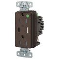 USBReceptacle, 15A, 1/2hp, Brn, Thrmplstc