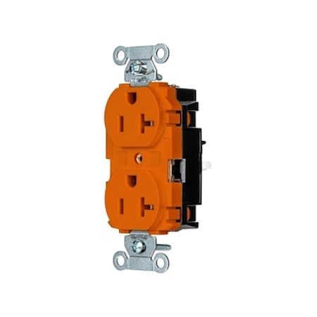 Straight Blade Receptacle, 5-20R, 20 A, 125V AC, 2 Pole, 3 Wire, Surface Mount, Grounded