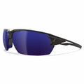 Pumori, Safety Glasses, Uncoated, Blue Mirror Lens, Black Frame, Half-Frame