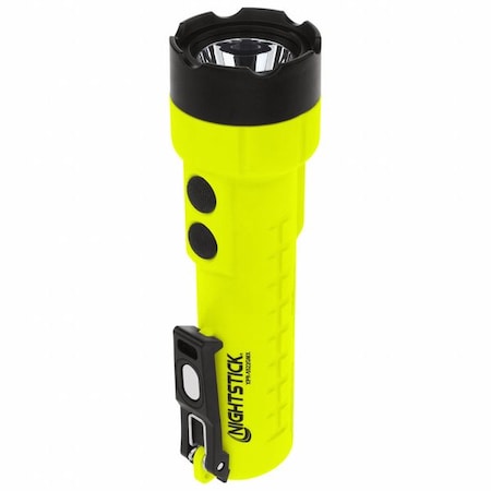 Intrinsically Safe Dual-Light Handheld Flashlight, Black/Green, 18650