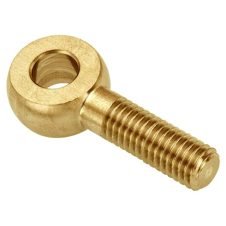 Fixed Rod End, Brass, Plain, #8-32 Thrd Sz, 3/4 in Thrd Lg