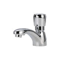 Metering 4" Mount, 3 Hole Low Arc Bathroom Faucet, Polished chrome
