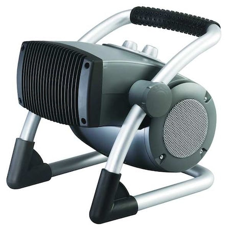 Portable Electric Jobsite & Garage Heater, 0.6/0.9/1.5kW Output, 120VAC, 1 Phase, 5-15P