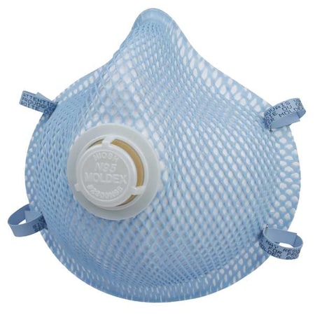 Disposable Respirator, N95, Exhale Valve, Non Adj. Dual Strap, 2300 Series, Molded Nose, M/L, PK10