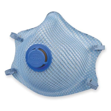 Disposable Respirator, N95, Nuisance Acid Gas, Exhale Valve, Dura-Mesh Shell, Molded Nose M, PK 10